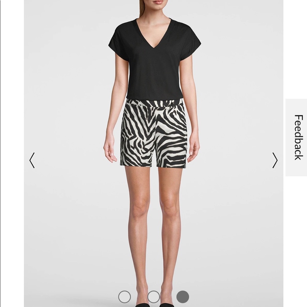 WHBM 5” smooth stretch zebra print shorts size 10